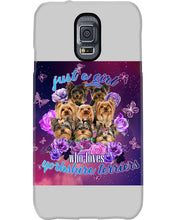 Load image into Gallery viewer, A Girl Loves Yorkshire Terrier Gift For Dog Lovers Phone case
