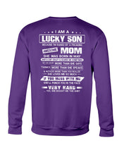 Load image into Gallery viewer, Gift For Lucky Son May Mom Loves Me So Much Sweatshirt
