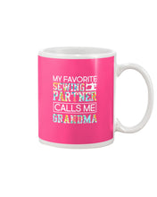 Load image into Gallery viewer, My Favorite Sewing Partner Calls Me Grandma Colorful Design Gift For Sewing Lovers Mug
