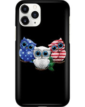 Load image into Gallery viewer, Lovely Phone Case Three Owl With US Flag Gift For Owl Lovers Phone case
