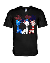 Load image into Gallery viewer, Lovely Phone Case Color Freedom Firework Gift For Giraffee Lovers Guys V-Neck
