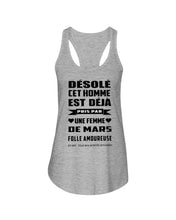 Load image into Gallery viewer, Désolé Cet Homme Est Déjà Pris Par Une Femme De Mars Birthday Gift Ladies Flowy Tank
