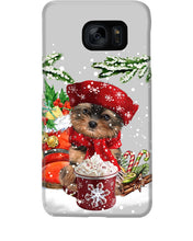 Load image into Gallery viewer, Yorkshire Terrier Loves Drinking Hot Latte Gift For Dog Lovers Phone case
