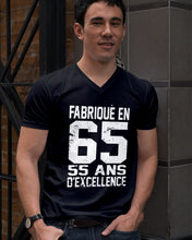 Load image into Gallery viewer, Fabrique En 66 55 Ans D’Excellence Custom Design Gift For Friends Guys V-Neck
