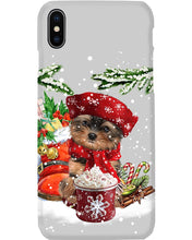 Load image into Gallery viewer, Yorkshire Terrier Loves Drinking Hot Latte Gift For Dog Lovers Phone case
