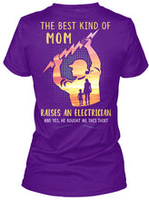 Load image into Gallery viewer, The Best Kind Of Mom Raises An Electrician Great Gift For Mom Ladies V-Neck
