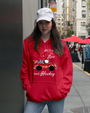 Load image into Gallery viewer, All I Need Are Love And Hockey Gift For Hockey Players Hoodie
