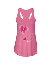 Load image into Gallery viewer, Butterfly Faith Breast Cancer Awareness Meaningful Gift Ladies Flowy Tank
