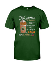 Load image into Gallery viewer, The Quarantine Time With Yarn And Coffee Gift For Women Guys Tee
