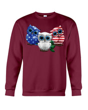 Load image into Gallery viewer, Lovely Phone Case Three Owl With US Flag Gift For Owl Lovers Sweatshirt
