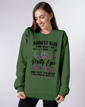 Load image into Gallery viewer, August Girl Has Tattoos Pretty Eyes Thick Thighs For Birthday Gift Sweatshirt
