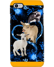 Load image into Gallery viewer, Lovely Phone Case Twinkling Blue Heart Gift For Goat Lovers Phone case
