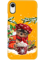 Load image into Gallery viewer, Yorkshire Terrier Loves Drinking Hot Latte Gift For Dog Lovers Phone case
