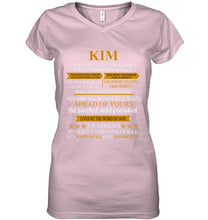 Load image into Gallery viewer, Kim Custom Name Gift A Warrior's Mentality With A Poet's Soul Ladies V-Neck
