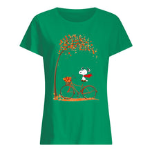Load image into Gallery viewer, Snoopy Cartoon Movie Autumn Is Coming Gift For Fans Ladies Tee
