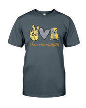 Load image into Gallery viewer, Peace Love Live  Special Custom Design For Dog Lovers Guys Tee
