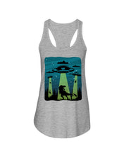 Load image into Gallery viewer, UFA Dinosaur T Rex Sky Full Of Stars Ladies Flowy Tank

