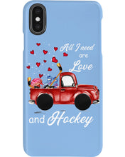 Load image into Gallery viewer, All I Need Are Love And Hockey Gift For Hockey Players Phone case
