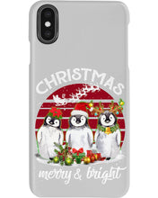 Load image into Gallery viewer, Penguin Christmas Merry And Bright Gift For Penguin Lovers Phone case
