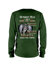 Load image into Gallery viewer, October Man Son Of God Birthday Meaningful Gift For Men Unisex Long Sleeve
