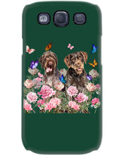 Load image into Gallery viewer, German Wirehaired Pointer With Peonies Gift For Dog Lovers Phone case
