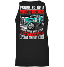 Load image into Gallery viewer, Proud To Be A Truck Driver Corner Office With A View Unisex Tank Top
