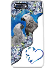 Load image into Gallery viewer, Magical Gray Couple African Parrot Gift For Bird Lovers Phone case

