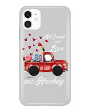 Load image into Gallery viewer, All I Need Are Love And Hockey Gift For Hockey Players Phone case
