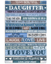 Load image into Gallery viewer, Meaningful Message For Daughter Remember To Be Awesome I Love You Vertical Poster
