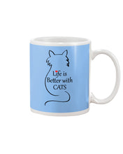 Load image into Gallery viewer, Life Better With Cats  Unique Custom Design For Cat Lovers Mug

