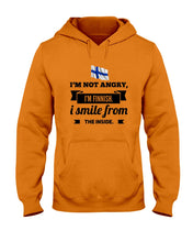 Load image into Gallery viewer, I'm Not Angry I'm Finnish I Smile From The Inside Trending Hoodie
