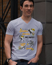 Load image into Gallery viewer, My Only Sunshine Make Me Happy Special Custom Design Guys V-Neck
