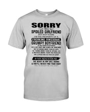 Load image into Gallery viewer, I'm A Spoilded Girlfriend - Grumpy Boyfriend He Was Born In September Guys Tee
