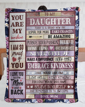 Load image into Gallery viewer, Mom Gift For Daughter On Birthday I Love You To The Moon And Back Sherpa Blanket

