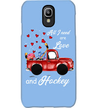 Load image into Gallery viewer, All I Need Are Love And Hockey Gift For Hockey Players Phone case
