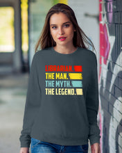 Load image into Gallery viewer, Vintage Funny Librarian The Man The Myth The Legend Gift For Friends Sweatshirt
