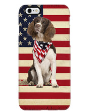 Load image into Gallery viewer, Lovely Phone Case With US Flag Gift For Spaniel Lovers Phone case
