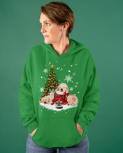 Load image into Gallery viewer, Funny Golden Retrievers Sleep In Red Boots Gift For Dog Lovers Hoodie
