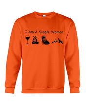 Load image into Gallery viewer, Simple Woman Loves Wine Camping Shoes And Climbing Sweatshirt
