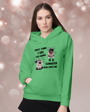 Load image into Gallery viewer, I See Every Morning Is A Schnauzer Who Loves Me Hoodie
