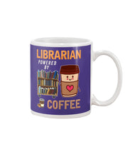 Load image into Gallery viewer, Librarian Powered By Coffee  Custom Design For Book Lovers Mug
