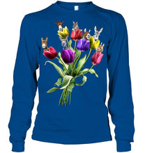 Load image into Gallery viewer, Vintage Funny Donkey With Tulip Trending For Donkey Lovers Unisex Long Sleeve
