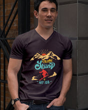 Load image into Gallery viewer, I'm Retired Skiing Is My Job Mountainous Terrain Guys V-Neck
