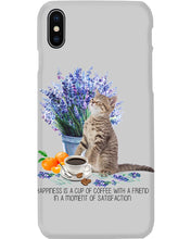 Load image into Gallery viewer, Cat With Coffee Is The Satisfaction Gift For Cat Lovers Phone case
