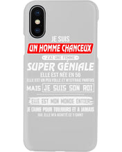 Load image into Gallery viewer, Je Suis Un Homme Chanceux J'ai Line Femme Custom Design Je Suis Son Roi Phone case
