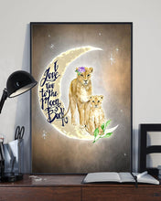 Load image into Gallery viewer, Gift For Daughter With Lovely Message Love You To The Moon And Back Vertical Poster
