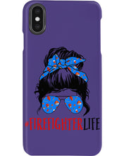 Load image into Gallery viewer, Firefighter Make You Life Safe Lady With Blue Ribbonhead Gift For Women Phone case
