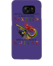 Load image into Gallery viewer, Never Underestimate A 60 Year Old Man Can Play A Guitar Phone case
