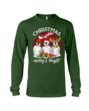 Load image into Gallery viewer, Penguin Christmas Merry And Bright Gift For Penguin Lovers Unisex Long Sleeve

