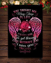 Load image into Gallery viewer, You Taught Me Many Things In Life Custom Name Gift For Son Name Michael Vertical Poster
